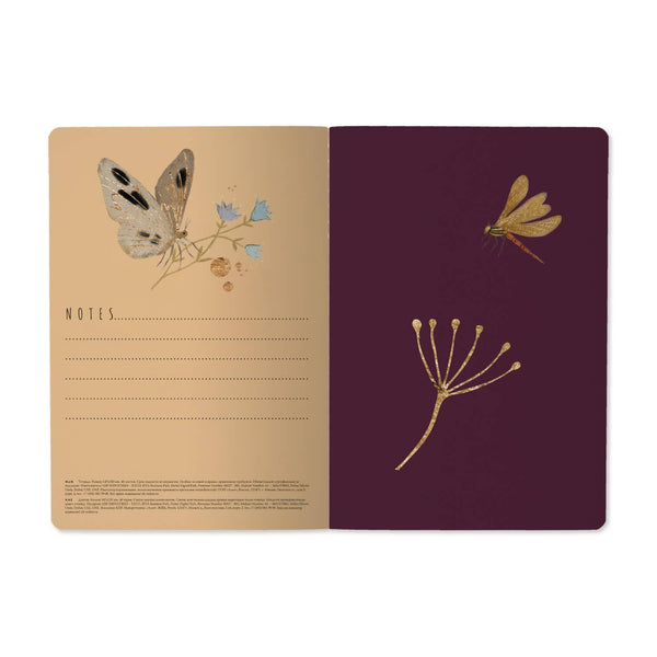 BV by Bruno Visconti - A5 Notebook -  Butterflies and Night Flowers
