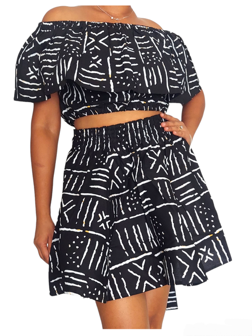 Kya Mini Skirt & Crop Top Set