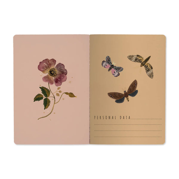 BV by Bruno Visconti - A5 Notebook -  Butterflies and Night Flowers