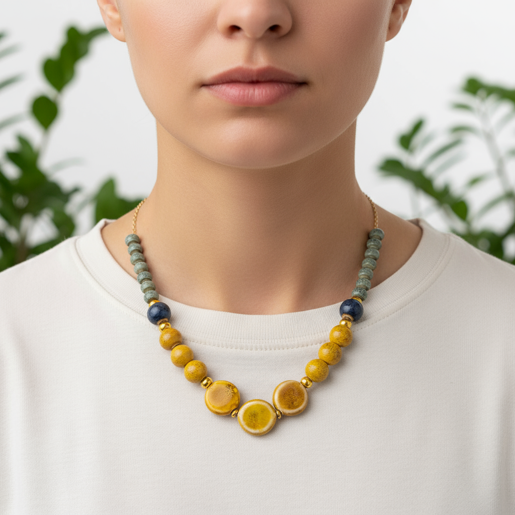 Dina Porcelain Ceramic Necklace