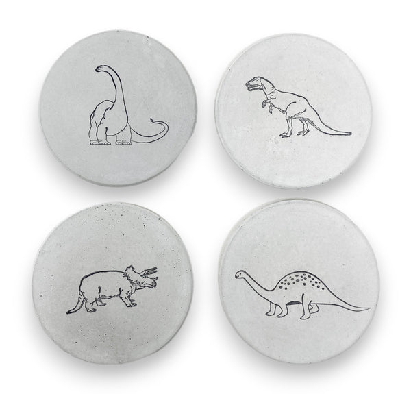 Dinosaur Concrete Coasters