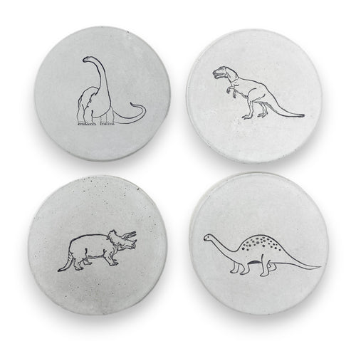 Dinosaur Concrete Coasters