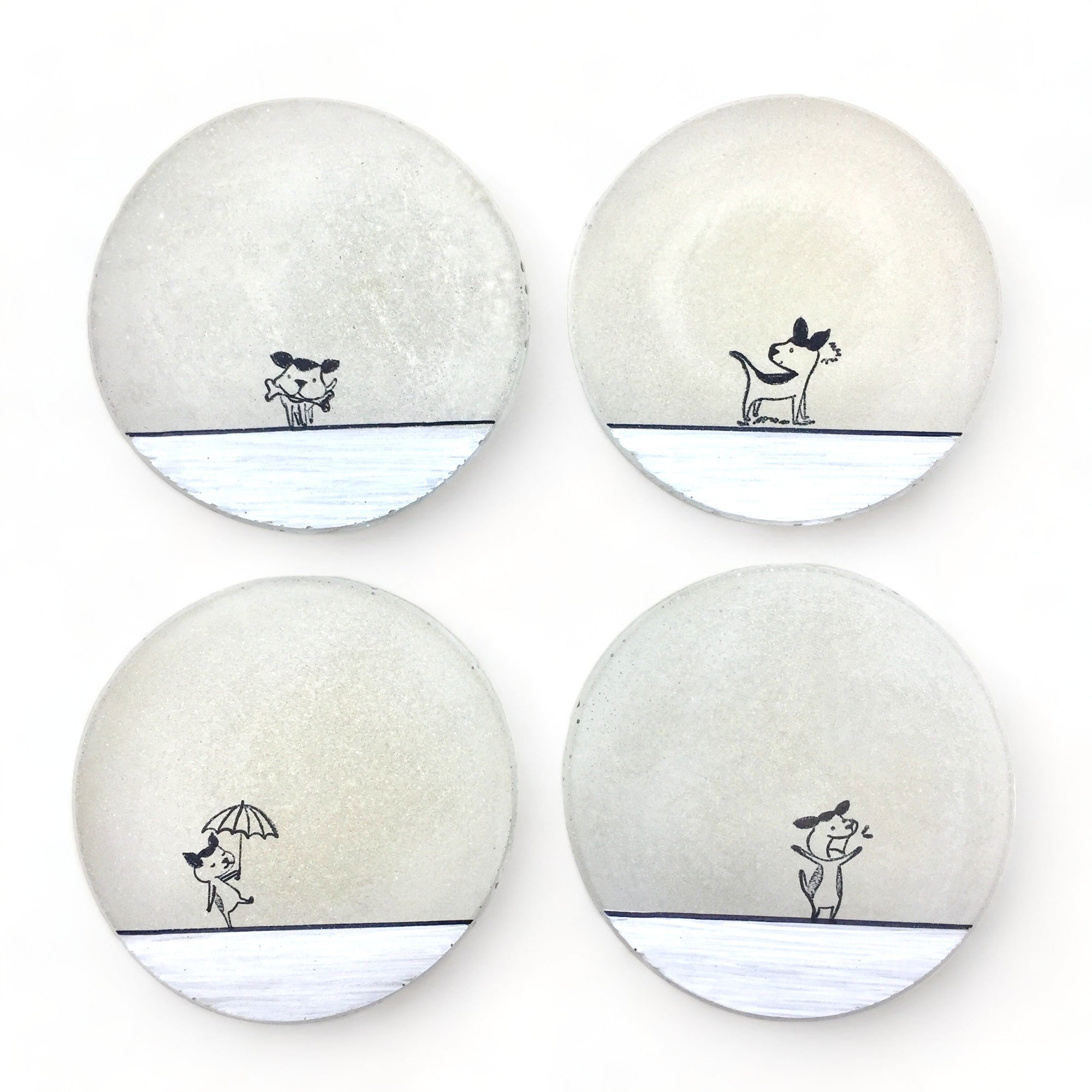 Dog Concrete Coasters