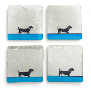 Dachshund Concrete Coasters
