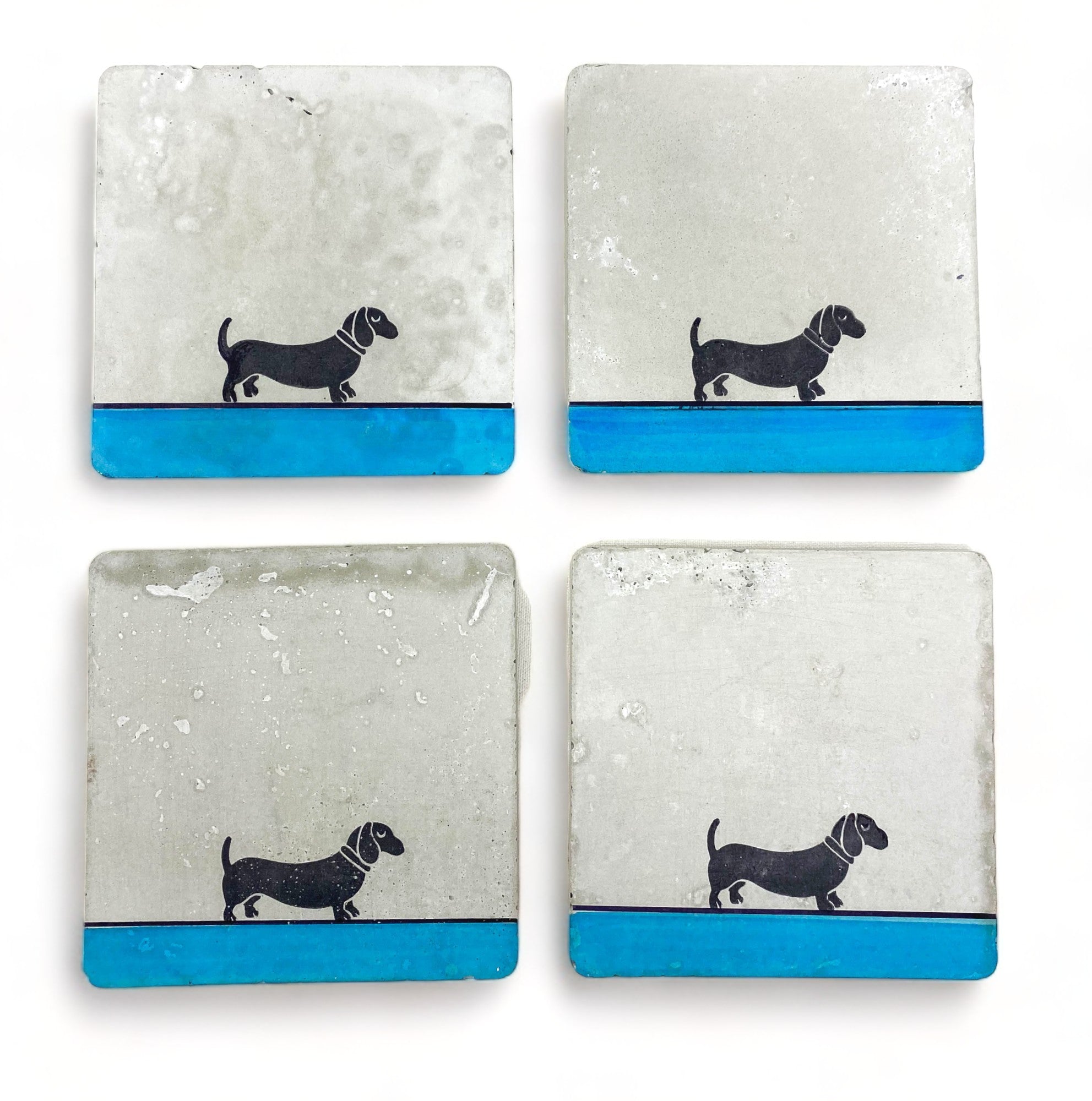 Dachshund Concrete Coasters