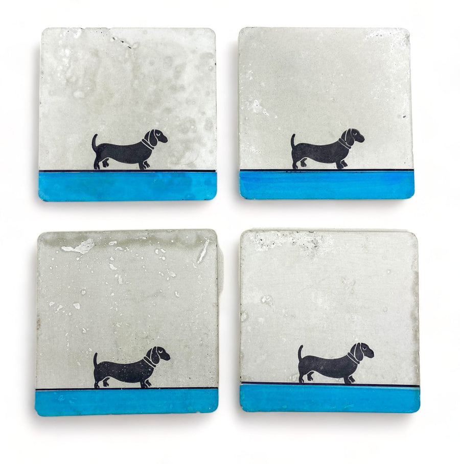 Dachshund Concrete Coasters