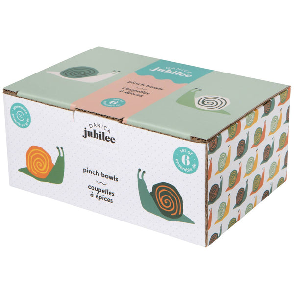 Danica Jubilee - Snails Pinch Bowls Set of 6 Assorted
