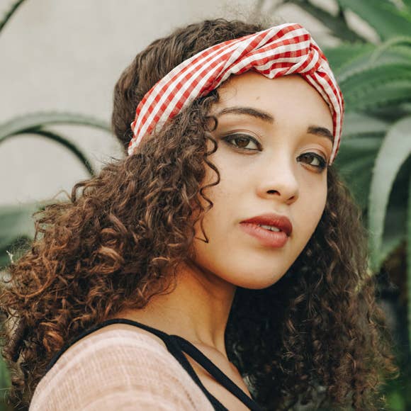 Checkered Knotted Headband