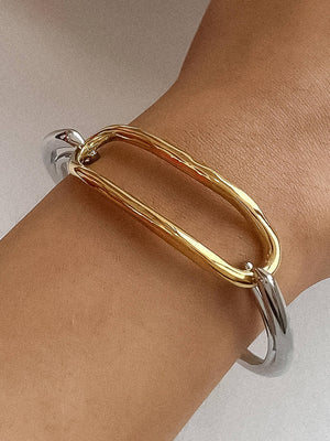 Lilith Two-Tone Non-Tarnish Hoop Bracelet