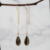 Stone Threader Earrings - gold-filled