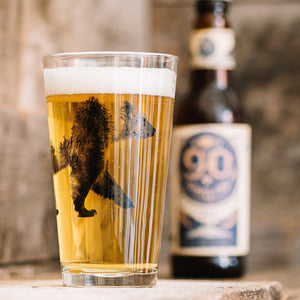 Black Lantern - Double Exposure Bear Pint Glasses