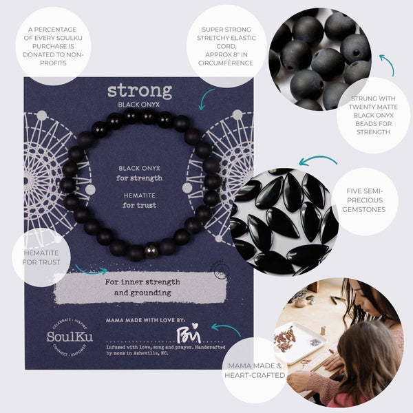 Men's Strong Black Onyx Bracelet