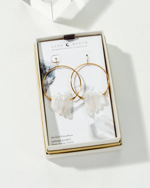 Mystic AB Clear Quartz Super Nova Earrings