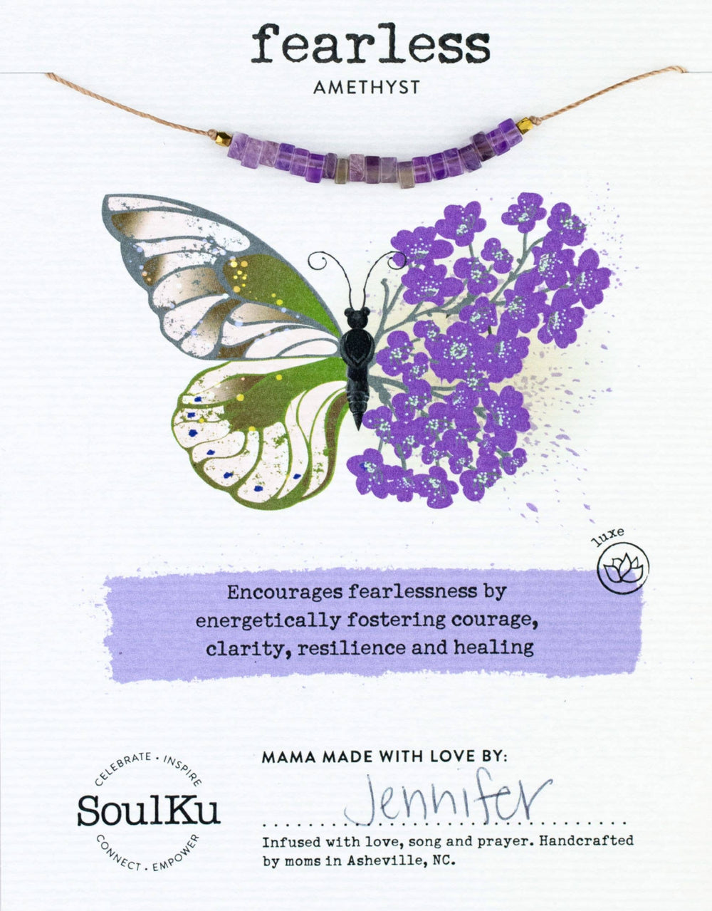 SoulKu - Amethyst Becoming Necklace for Fearless