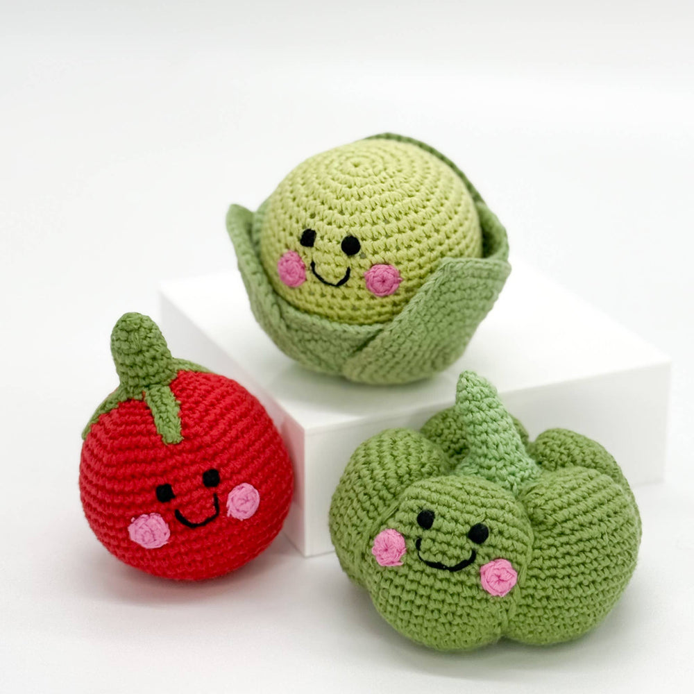 Juicy Tomato Crocheted Baby Rattle