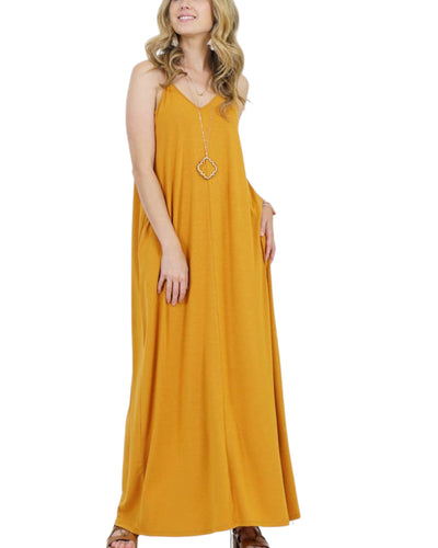 Golden Mustard Maxi Dress