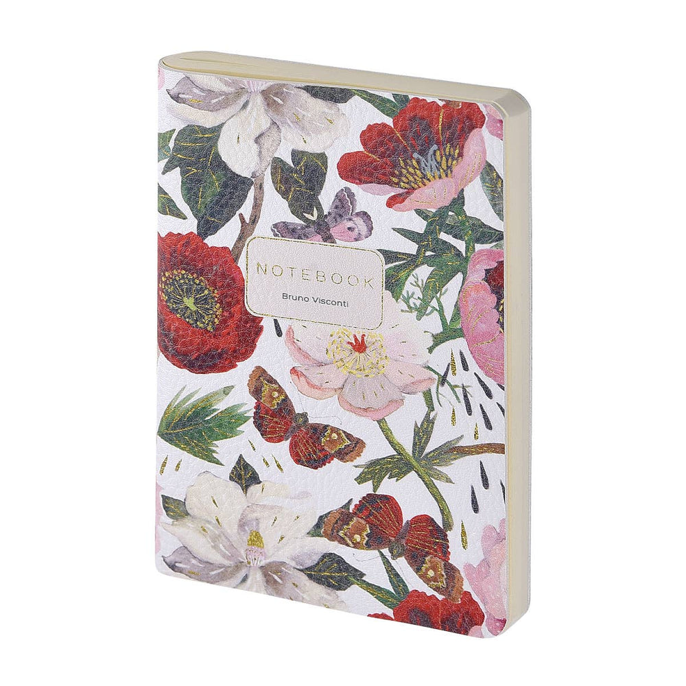 BV by Bruno Visconti - Vegan Leather A6 Passport Notebook - Peonies