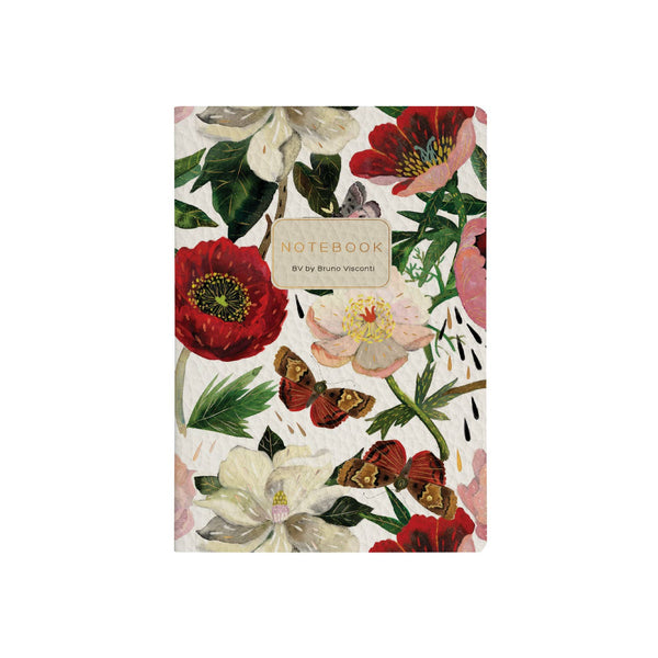 BV by Bruno Visconti - Vegan Leather A6 Passport Notebook - Peonies
