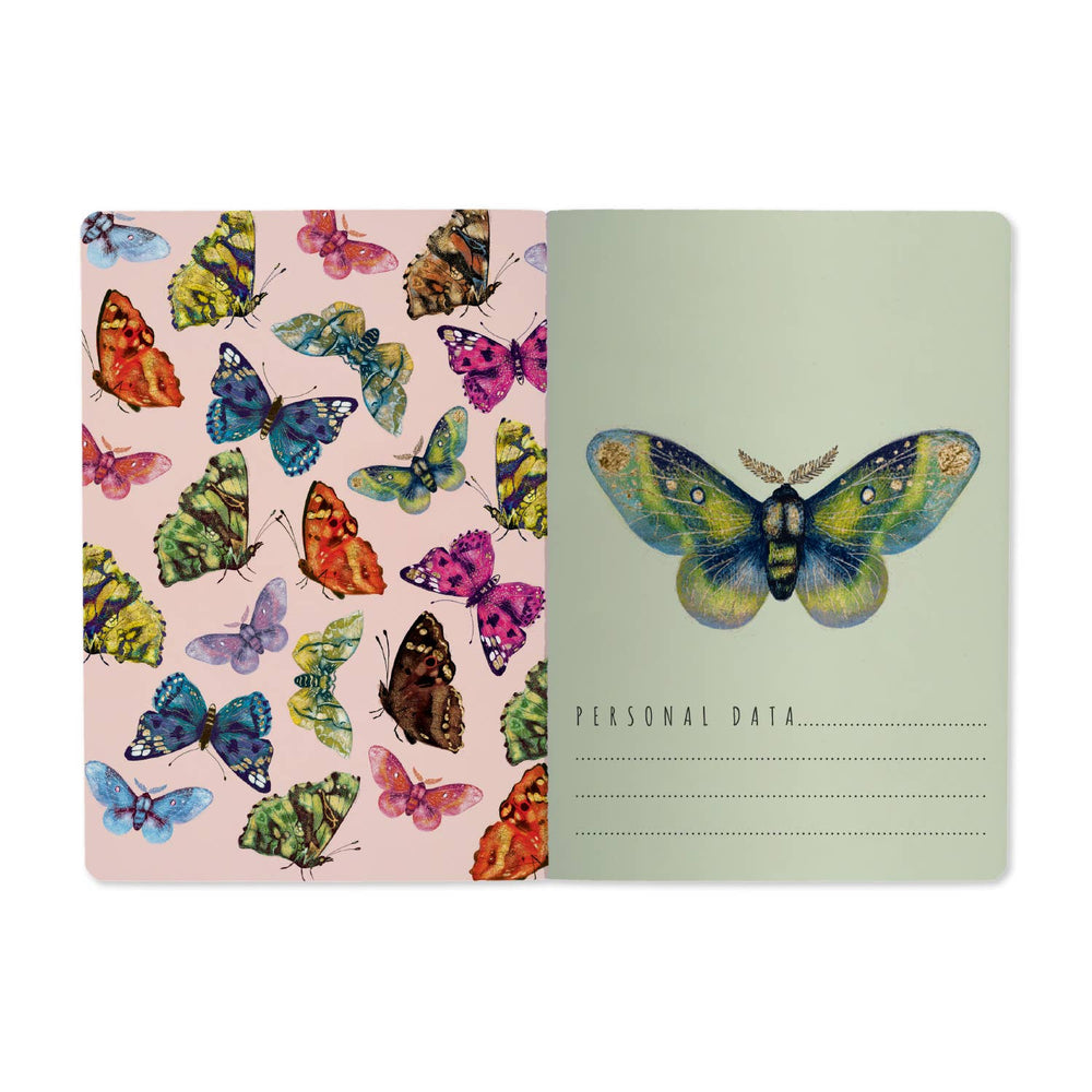 BV by Bruno Visconti - A5 Notebook - Butterflies on Blue