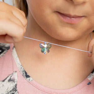 SoulKu - Blue Butterfly Little Wishes KIDS Best Friends Necklace Set