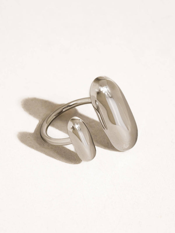 Flânerie by MAIQ - Roxy Modern Silver Open Statement Ring