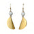 Concrete + Brass Origami Earrings