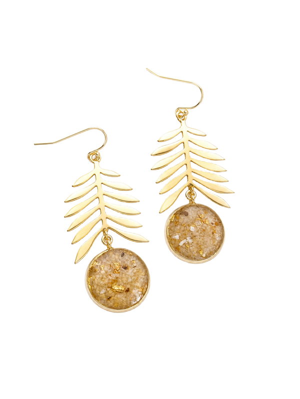 Mekdes Brass and Resin Earrings