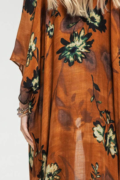 Airy Floral Kimono: SECRET GARDEN