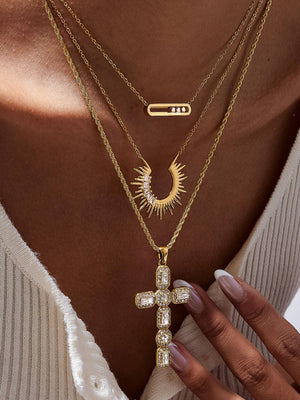 Solange Gold Non-Tarnish Sunburst Necklace