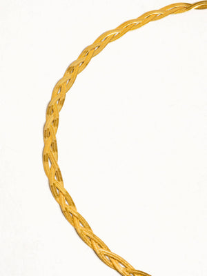 Flânerie by MAIQ - Vedette 18K Gold Non-Tarnish Braided Snake Chain Necklace