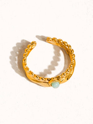 Lindy Non-Tarnish Layered Turquoise Ring - Size 7