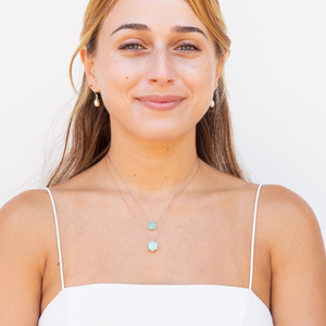 Friendship Turquoise Crystal Necklace