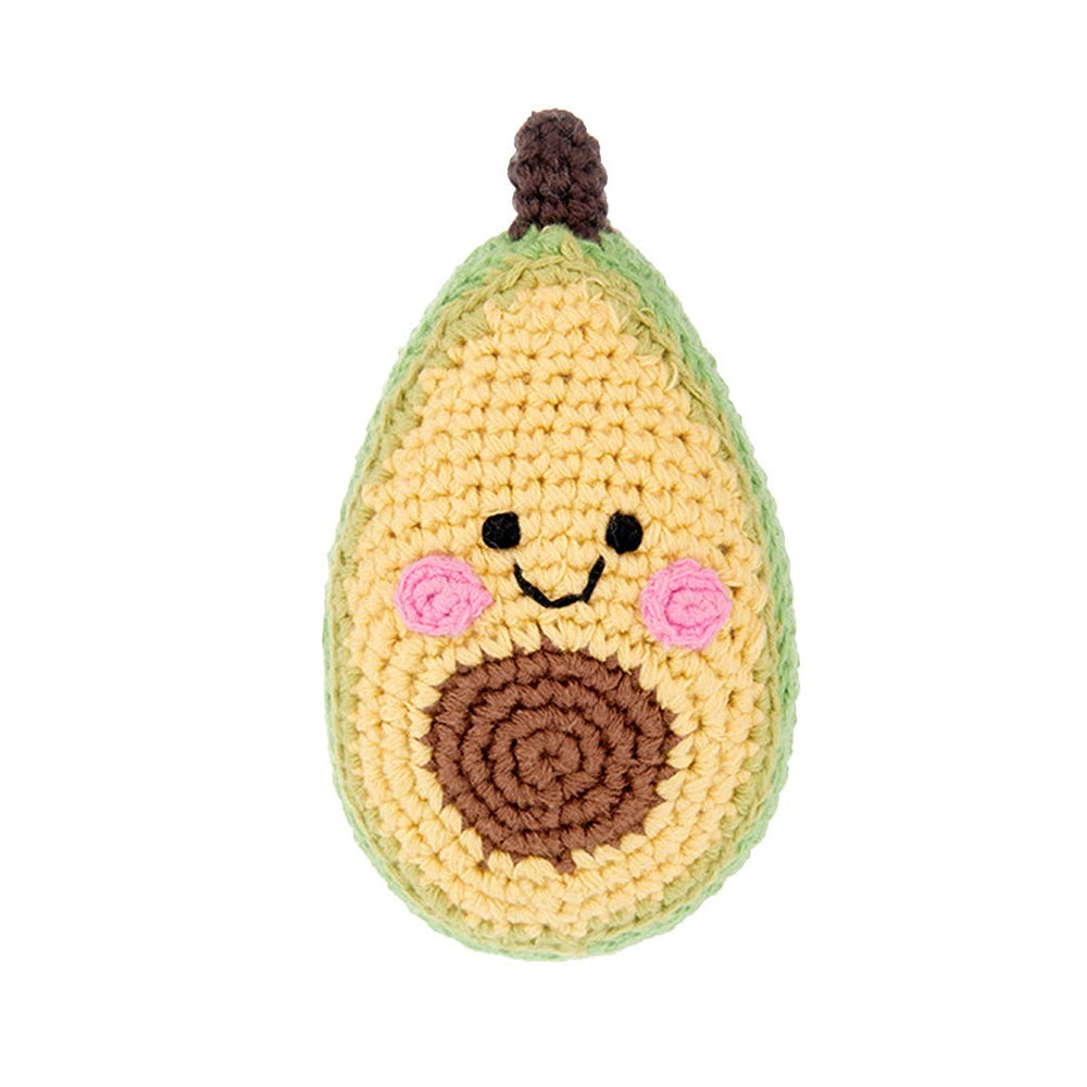 Avocado Baby Crochet Rattle