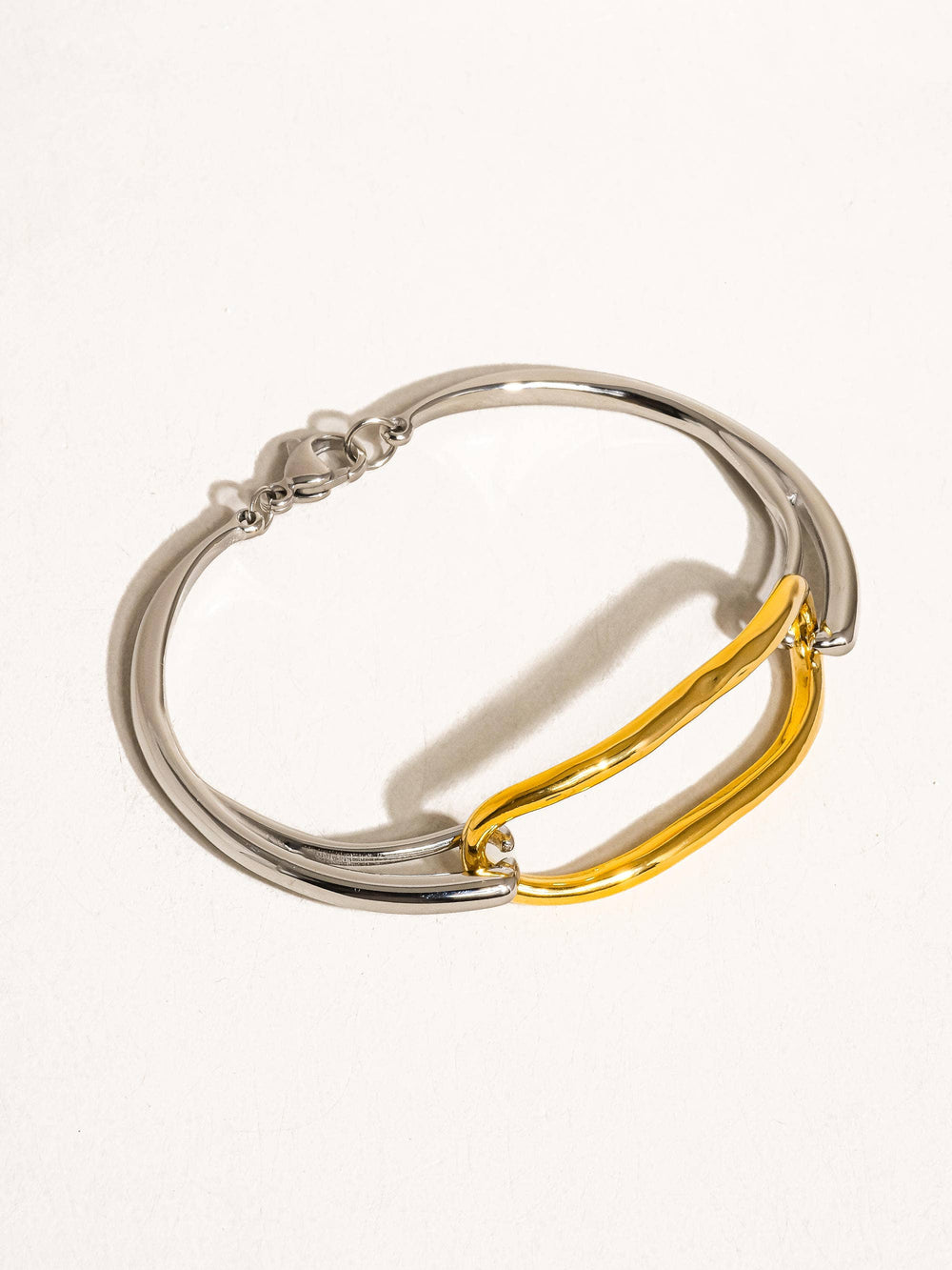Lilith Two-Tone Non-Tarnish Hoop Bracelet