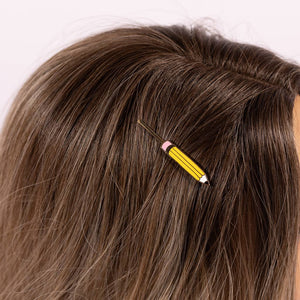 Yellow Owl Workshop - Pencil Hairpin | Gold Teacher & Stationery Lover Gift