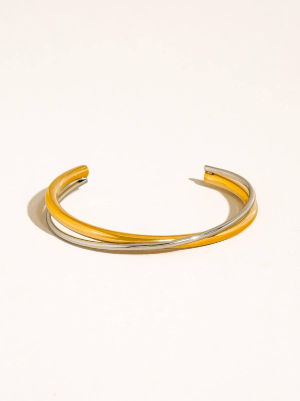 Flânerie by MAIQ - Rivoli 18K Gold Non-Tarnish Crossover Cuff Bracelet