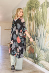 Floral Motif Combo Kimono Cardigan 🌸