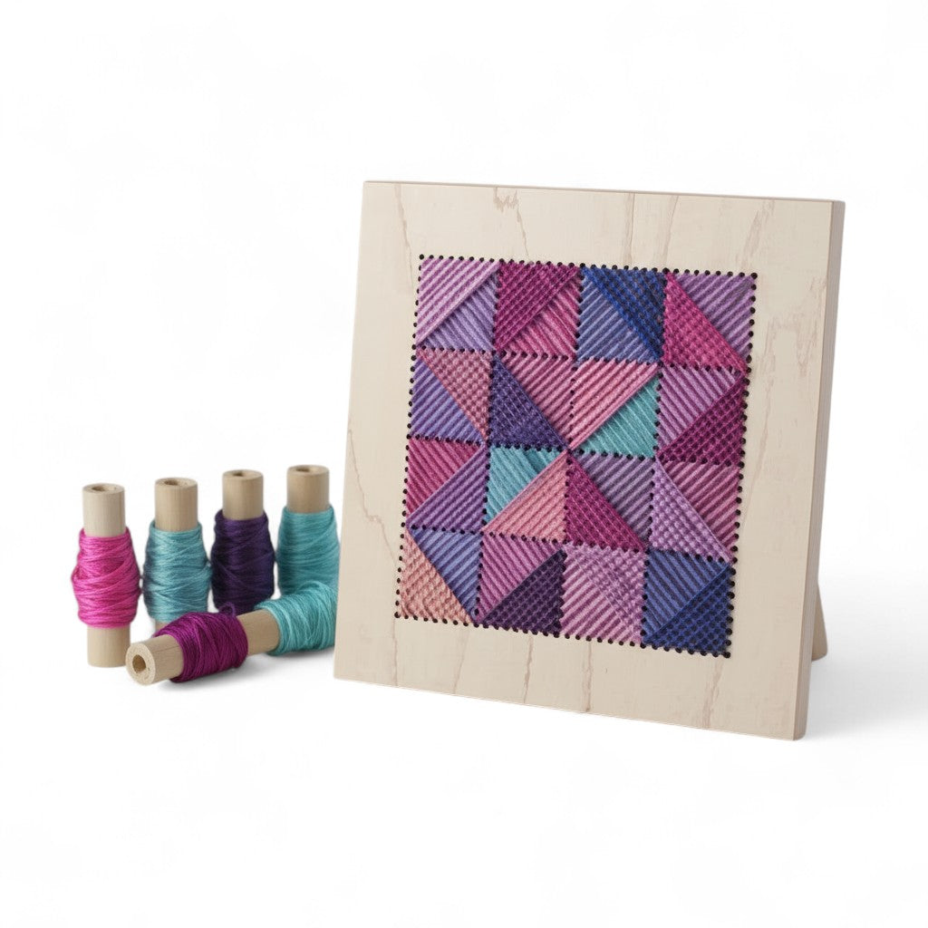 Modern Craft: Wood Panel Embroidery