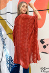 Embroidered Zig Zag Soft Kimono
