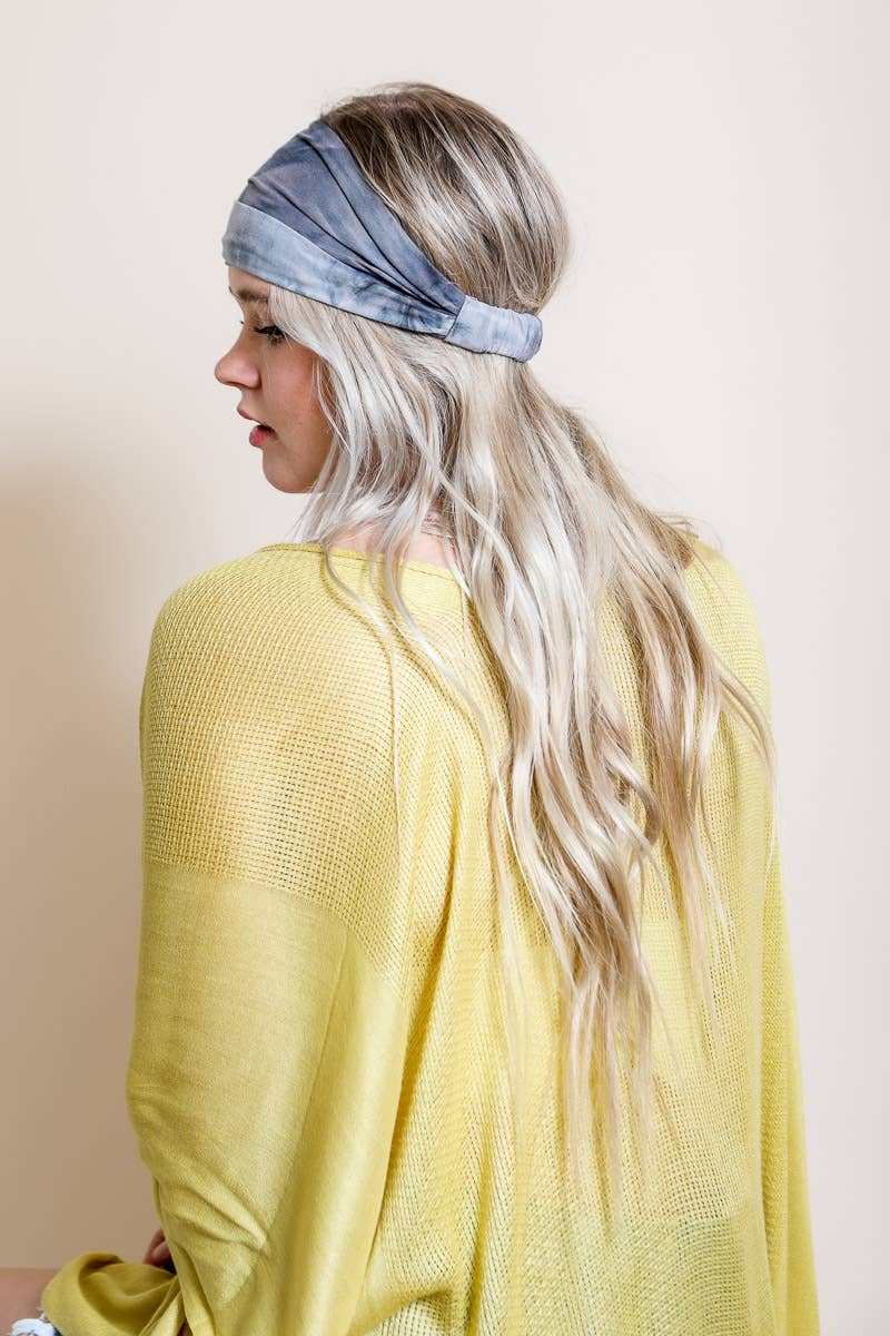 Boho Chic Wide Band Tie-Dye Headwrap