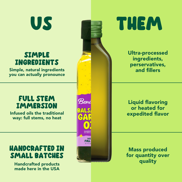 Benissimo / Hongar Farms / Lesley Elizabeth - Benissimo Balsamic Garlic EVOO Blend –  8.12 fl oz Marasca