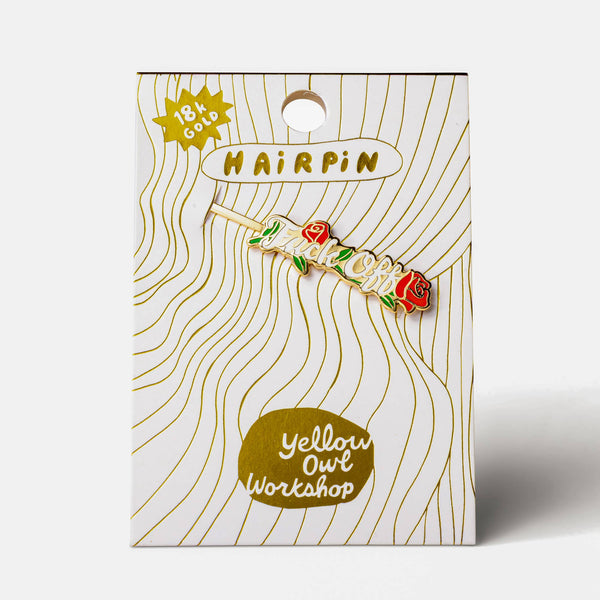 Yellow Owl Workshop - F*ck Off Hairpin | Tattoo Rose Gold Hair Accessory