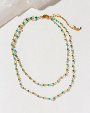 Draped In Gems Turquoise Anklet