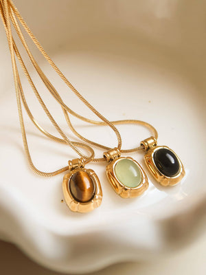 Dax Non-Tarnish Green Aventurine Necklace