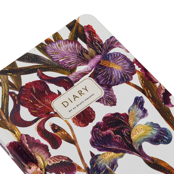 BV by Bruno Visconti - A6 Vegan Leather Hardcover Daily Planner - Irises