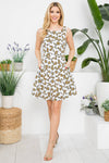 Allover Dog Print Skater Dress
