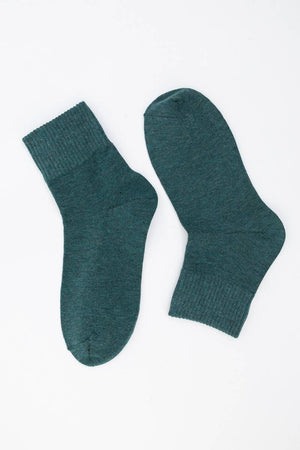 Teal Happy Feet Embroidered Socks