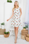 Mushroom Print Skater Dress