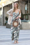 42POPS - ,,,,,...42POPS Maxi Dress w/ adjustable strap & pockets: M / DEEPCORAL-75938