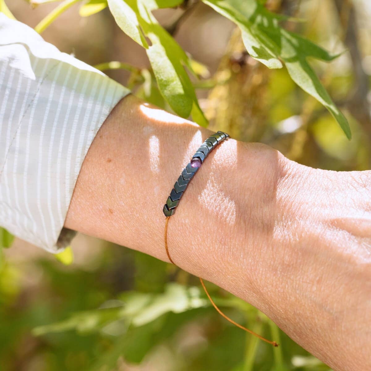 Fearless Amethyst Adjustable Bracelet